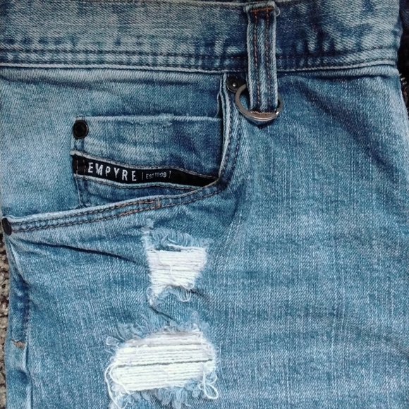 Empyre distressed faded blue jeans - Picture 2 of 8